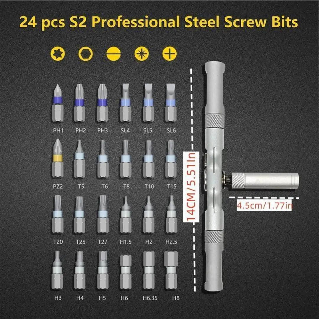 Draxory RatchPro 24-in-1 Precision Screwdriver Set