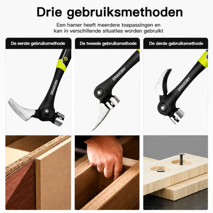 Draxory MagStrike – Eenhandige Magnetische Spijkerstarter Klauwhamer