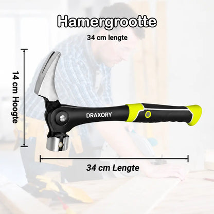 Draxory MagStrike – Eenhandige Magnetische Spijkerstarter Klauwhamer