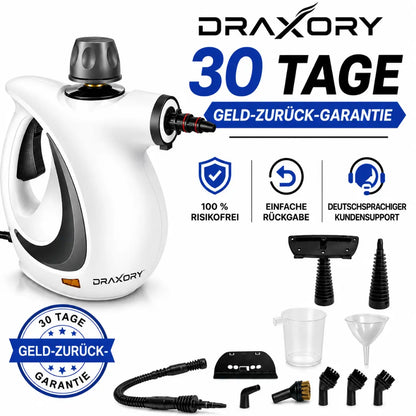 DRAXORY® T29 Portable High-Pressure Steam Cleaner | 12-Piece Accessory Set for Bathroom, Kitchen, Car, Furniture, and Tiles