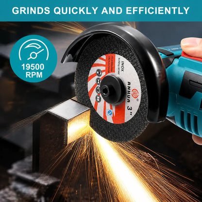 DRAXORY 12V Cordless Angle Grinder Kit – Cutting, Grinding & Polishing Tool with Battery & Discs