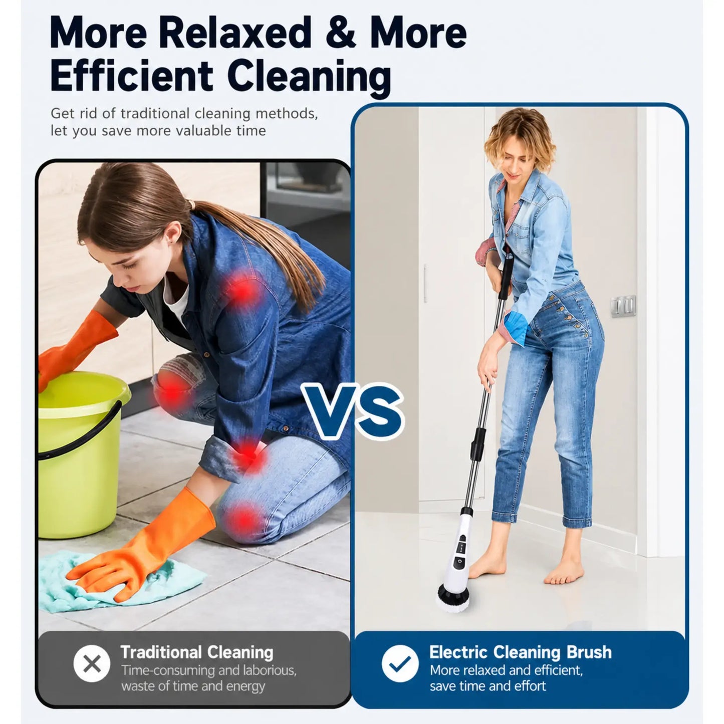 DRAXORY ™ PowerScrub Electric Spin Scrubber