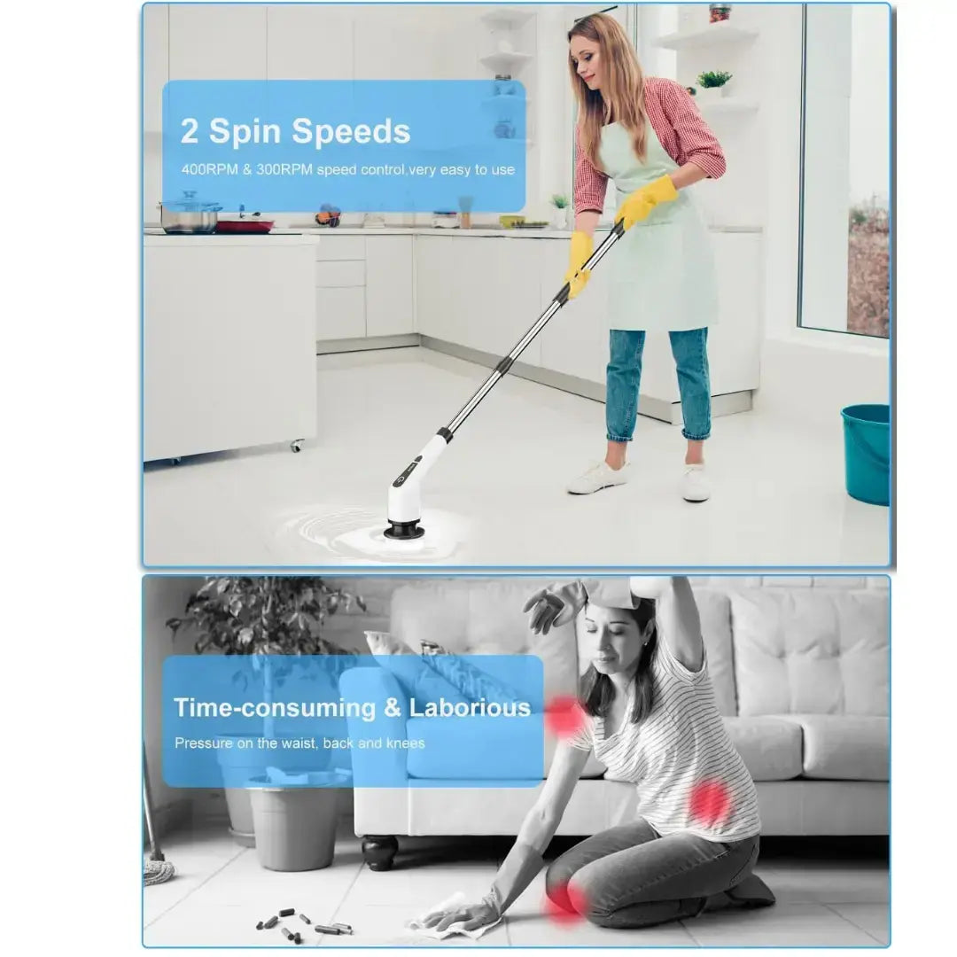 DRAXORY ™ PowerScrub Electric Spin Scrubber
