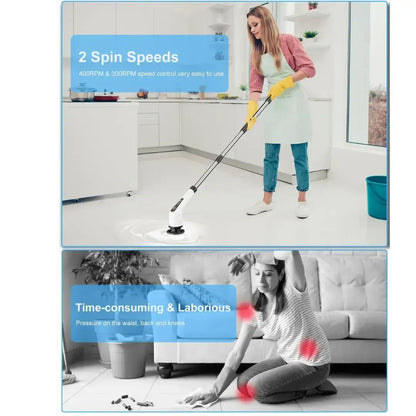 DRAXORY ™ PowerScrub Electric Spin Scrubber