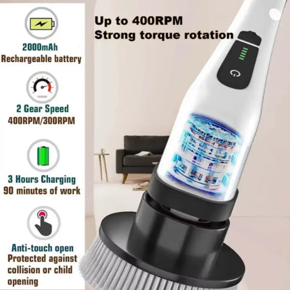 DRAXORY ™ PowerScrub Electric Spin Scrubber