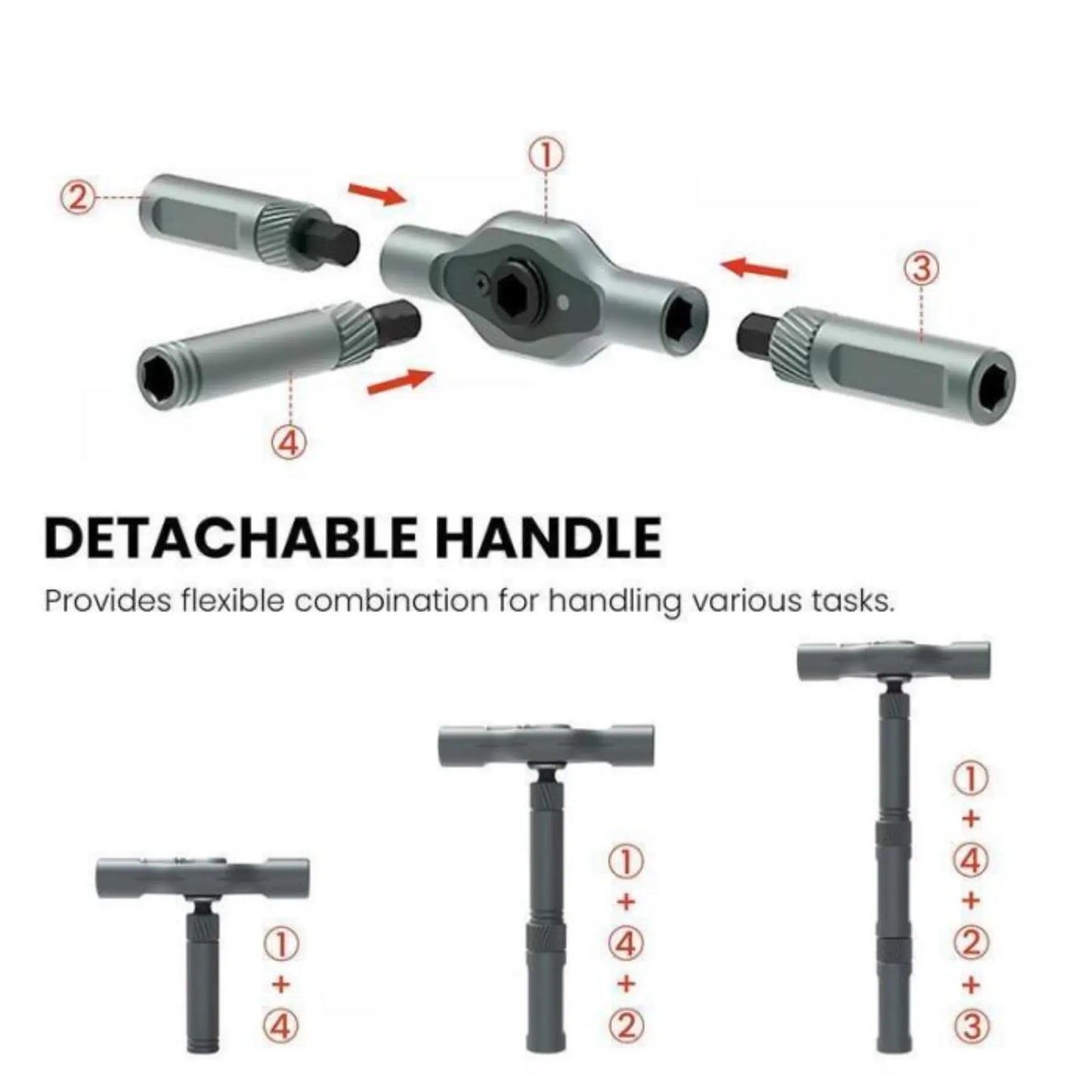 DRAXORY Precision 24in1 magnetic ratchet screwdriver set Detachable T - handle magneticizer Fix furniture, electronics & glasses