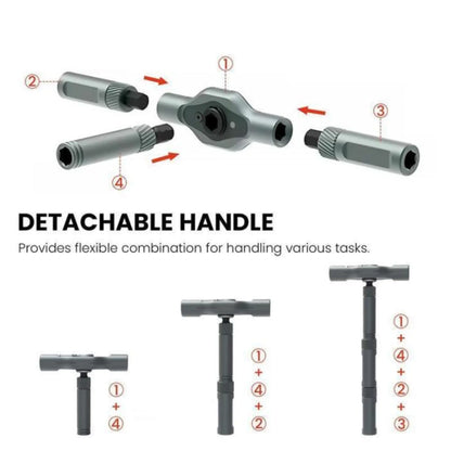 DRAXORY Precision 24in1 magnetic ratchet screwdriver set Detachable T - handle magneticizer Fix furniture, electronics & glasses