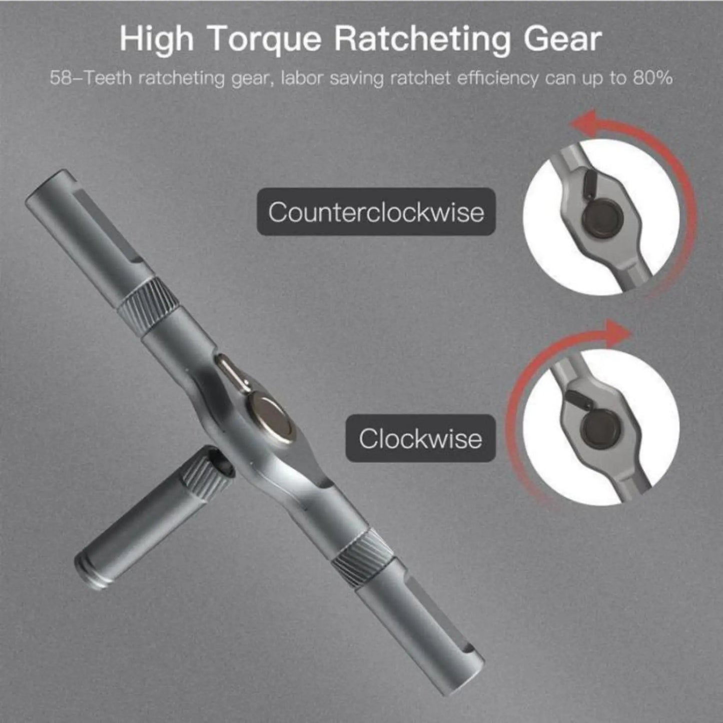 DRAXORY Precision 24in1 magnetic ratchet screwdriver set Detachable T - handle magneticizer Fix furniture, electronics & glasses