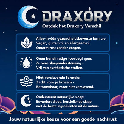 Draxory Natuurlijke Slaapgummies - 30 Porties - Zoete Aardbei Sterren (Melatoninevrij)