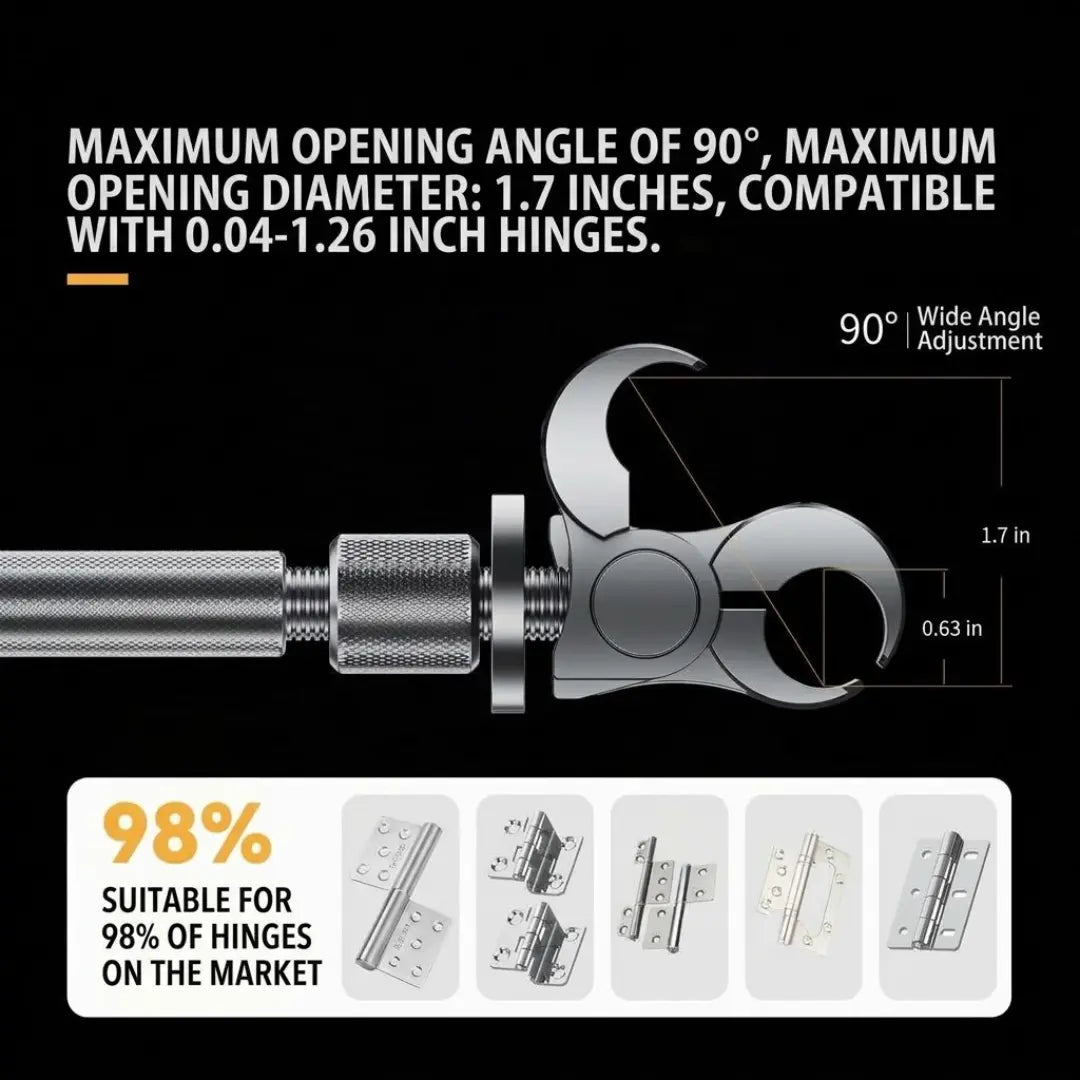 DRAXORY Door Hinge Adjustment Tool, Universal Adjustable Stainless Steel Key for Interior and Exterior Door Hinges