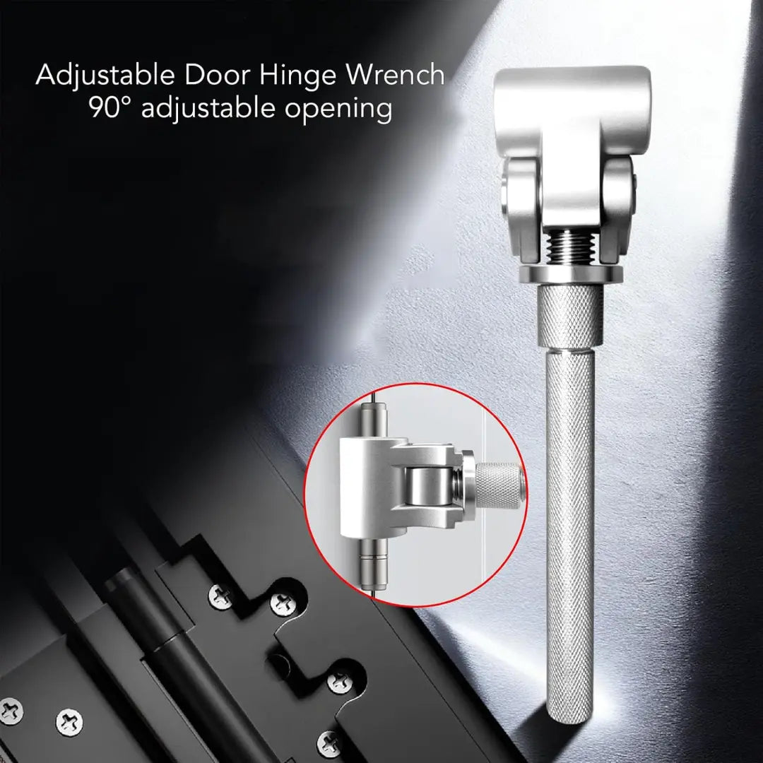DRAXORY Door Hinge Adjustment Tool, Universal Adjustable Stainless Steel Key for Interior and Exterior Door Hinges