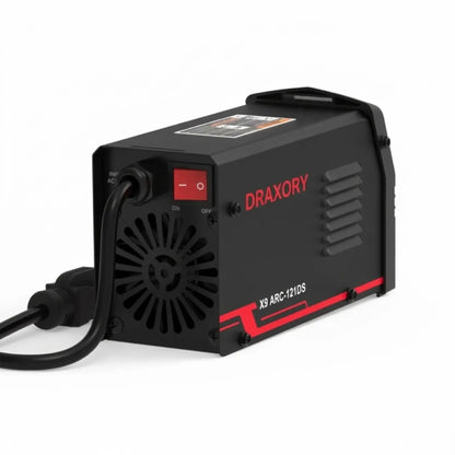 Soldadora por arco mini DRAXORY X9 ARC-121DS-PRO de 125 amperios y 110 V, máquina de soldar MMA con inversor IGBT de CC con arranque en caliente, fuerza de arco y antiadherencia