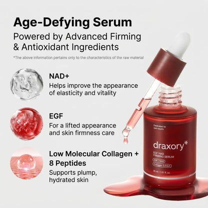 DRAXORY® NAD+ & EGF Age-Defying Firming Serum for Face & Neck