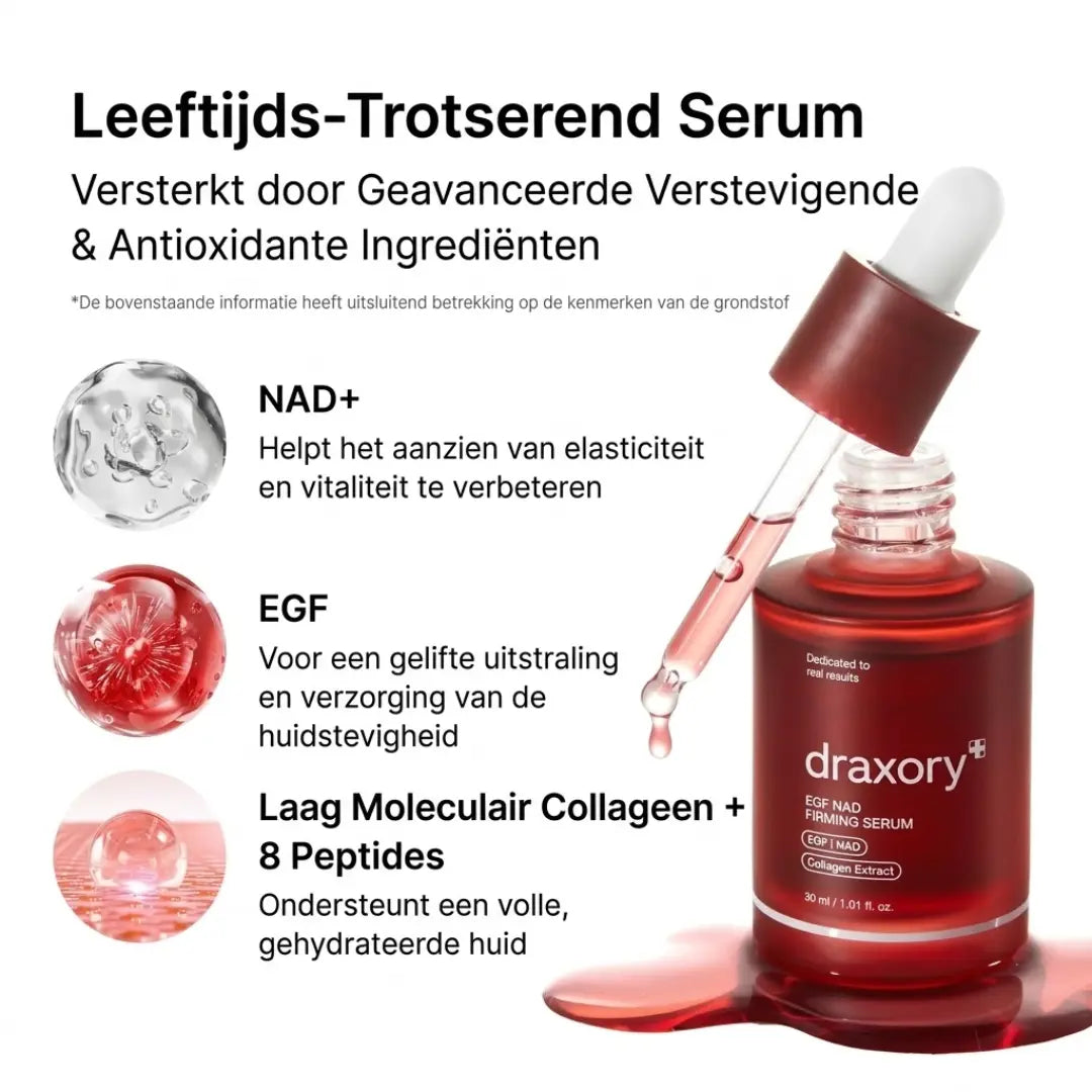 DRAXORY® NAD+ & EGF Age-Defying Firming Serum voor Gezicht & Hals