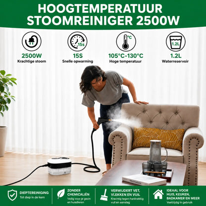 DRAXORY T2 2500W High Pressure Steam Cleaner – High-temperature steam cleaning machine for home use, ideal for cleaning air conditioners, kitchen range hoods, car interiors, and floors.