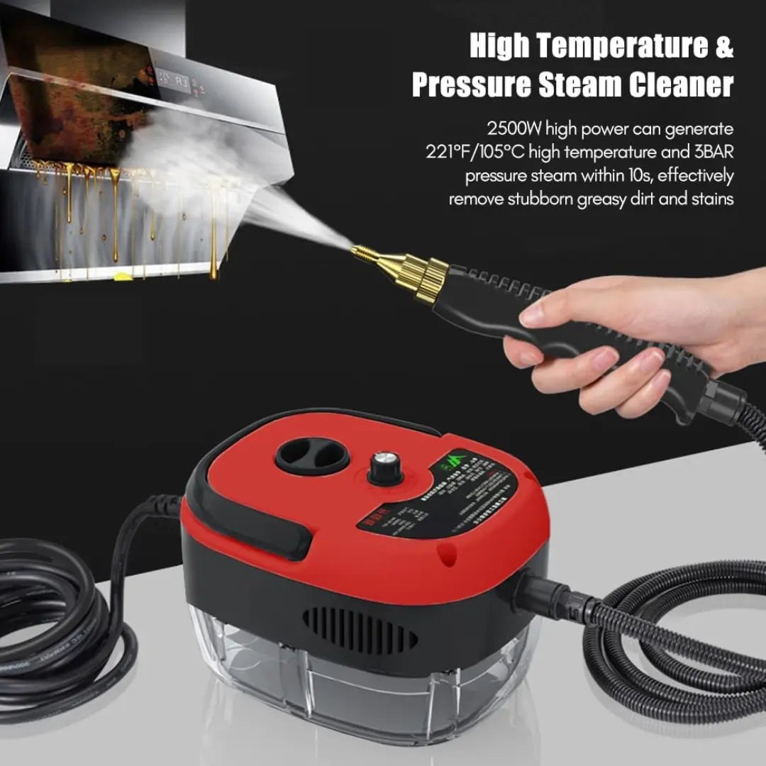 Draxory T3 2500W Handheld Steam Cleaner High Temperature Pressurized Steam Cleaning Machine Portable Car Steamer with Brush Heads