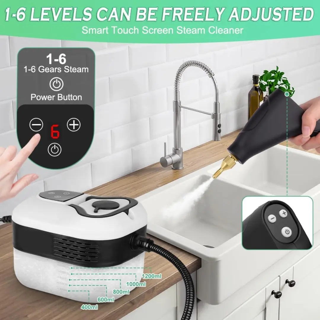 DRAXORY T2 2500W High-Pressure Steam Cleaner, High-Temperature Cleaning Machine for Home Air Conditioners, Kitchen Range Hoods, Car Interiors, and Floor Cleaning