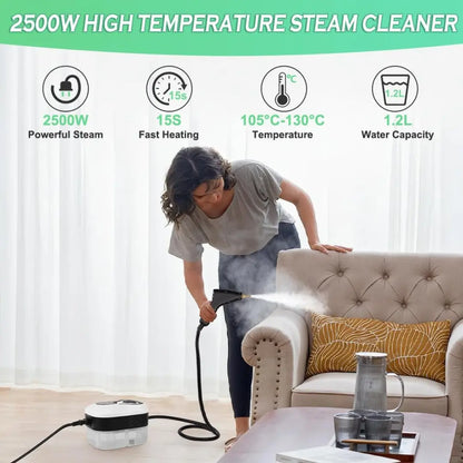 DRAXORY T2 2500W High-Pressure Steam Cleaner, High-Temperature Cleaning Machine for Home Air Conditioners, Kitchen Range Hoods, Car Interiors, and Floor Cleaning