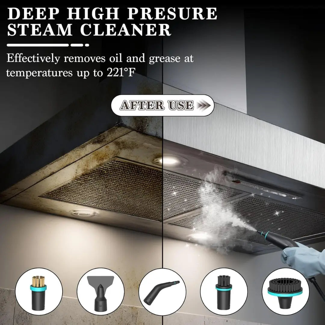 DRAXORY T2 2500W High-Pressure Steam Cleaner, High-Temperature Cleaning Machine for Home Air Conditioners, Kitchen Range Hoods, Car Interiors, and Floor Cleaning