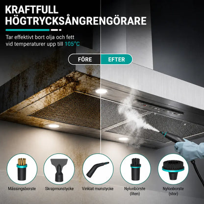 DRAXORY T2 2500W High Temperature High Pressure Steam Cleaner for Home Air Conditioner Cleaning, Kitchen Hoods, Car Interiors, and Floors